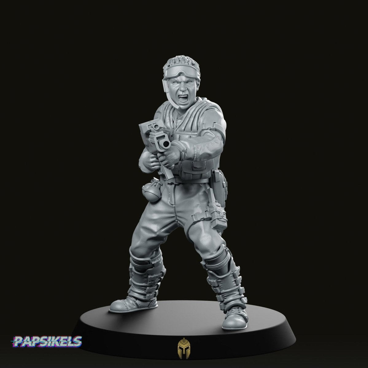 Human Resilience Fighter Josh Welch Miniature - We Print Miniatures -Papsikels Miniatures