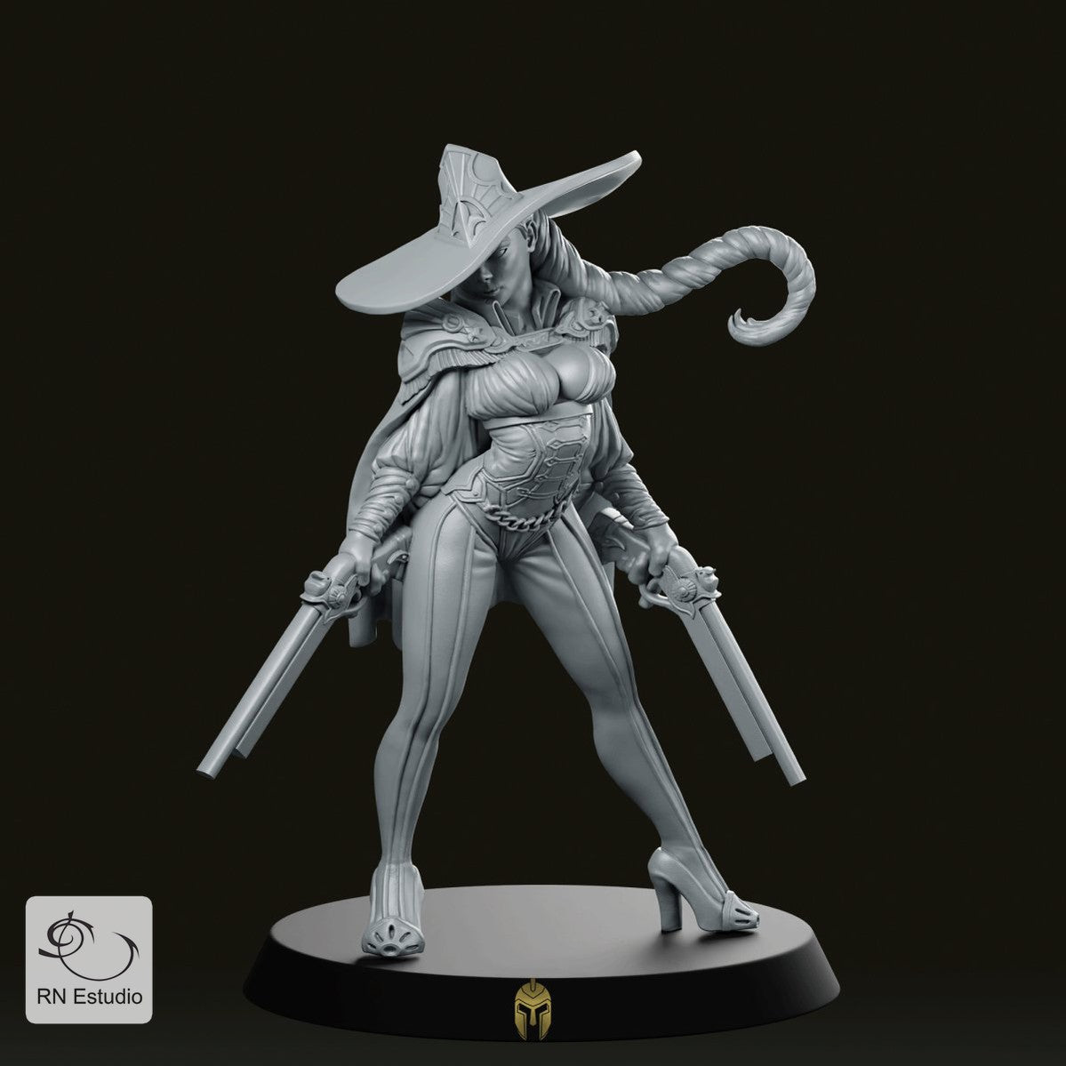 Inna Witch Hunter Miniature - We Print Miniatures -RN Estudio
