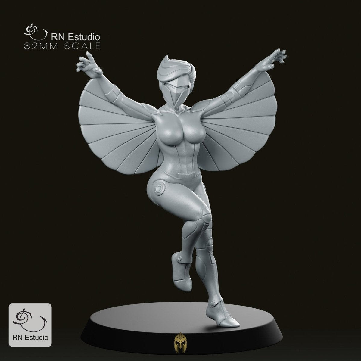 Ladybird Female Enforcer 80's hero Miniature - We Print Miniatures