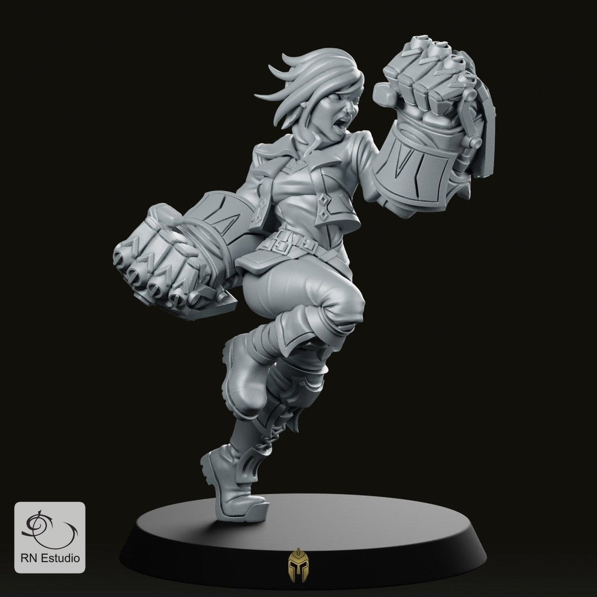 LOL VI Female Fighter Miniature - We Print Miniatures -RN Estudio