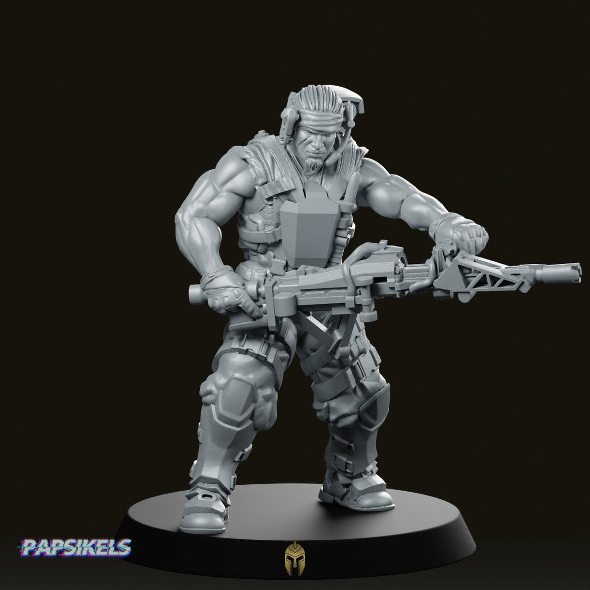 Mack Daniels Alien Hunter Miniature - We Print Miniatures -Papsikels Miniatures
