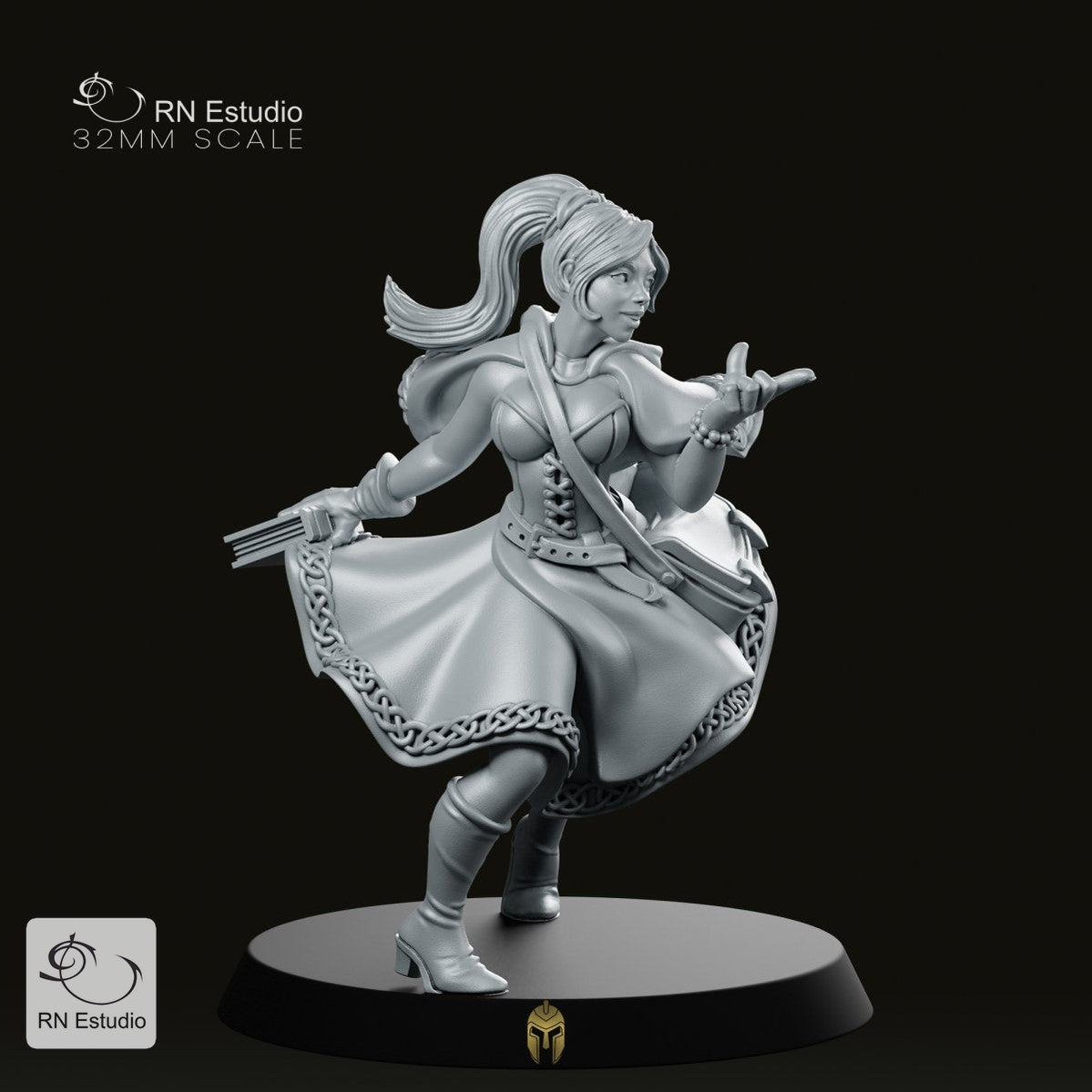 Mage Elisa Doe Sorceress Miniature - We Print Miniatures -RN Estudio