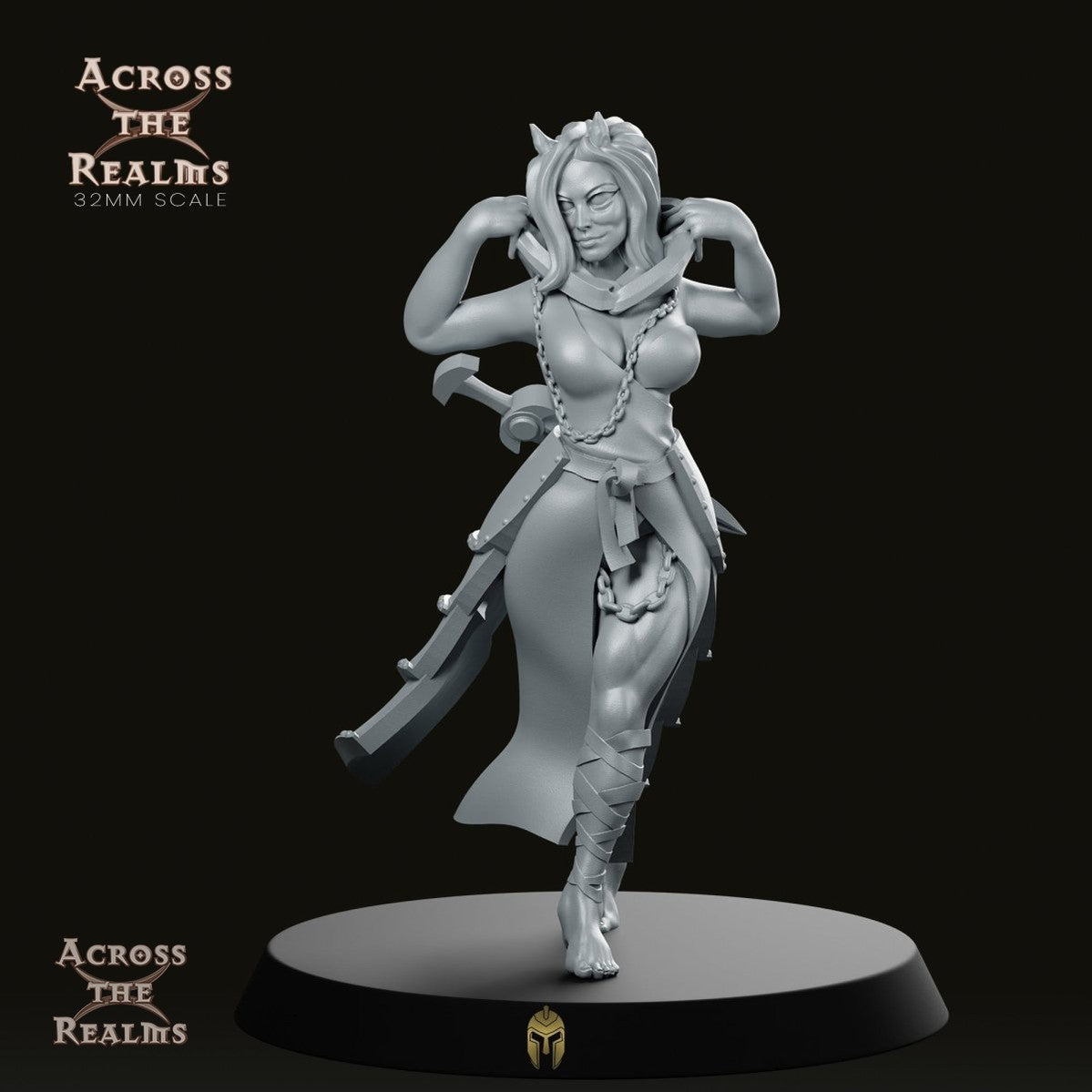 Mage Tiefling Sorcerer Miniature - We Print Miniatures -Across The Realms