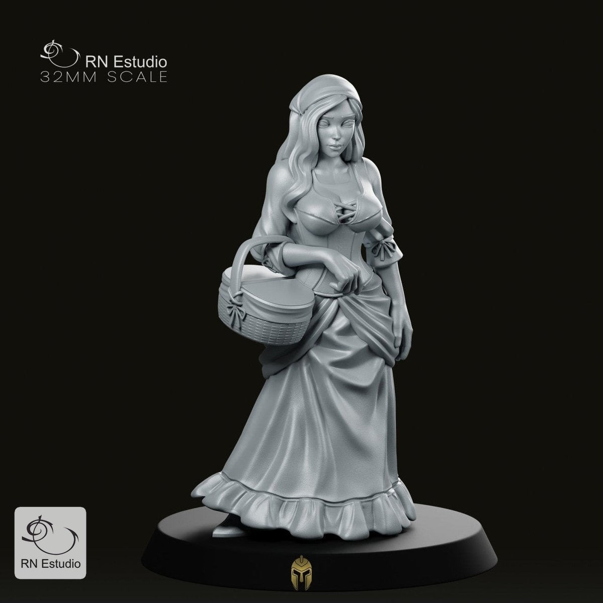 Market Peasant Alice Miniature - We Print Miniatures -RN Estudio