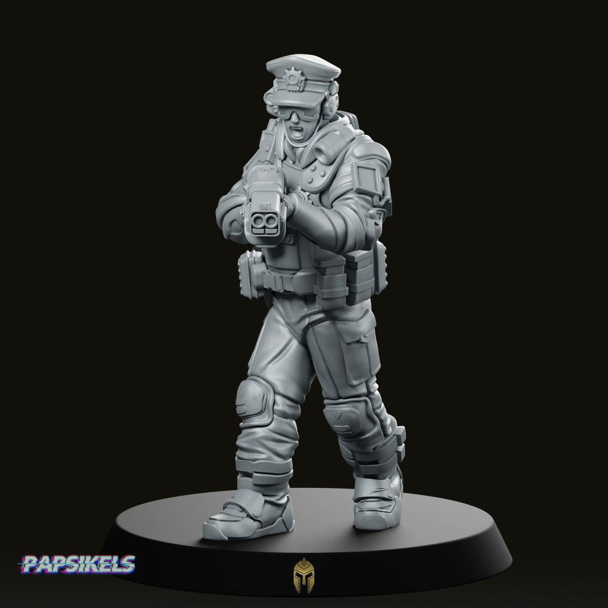 Pcpd Beat Cop D Scifi Miniature - We Print Miniatures -Papsikels Miniatures