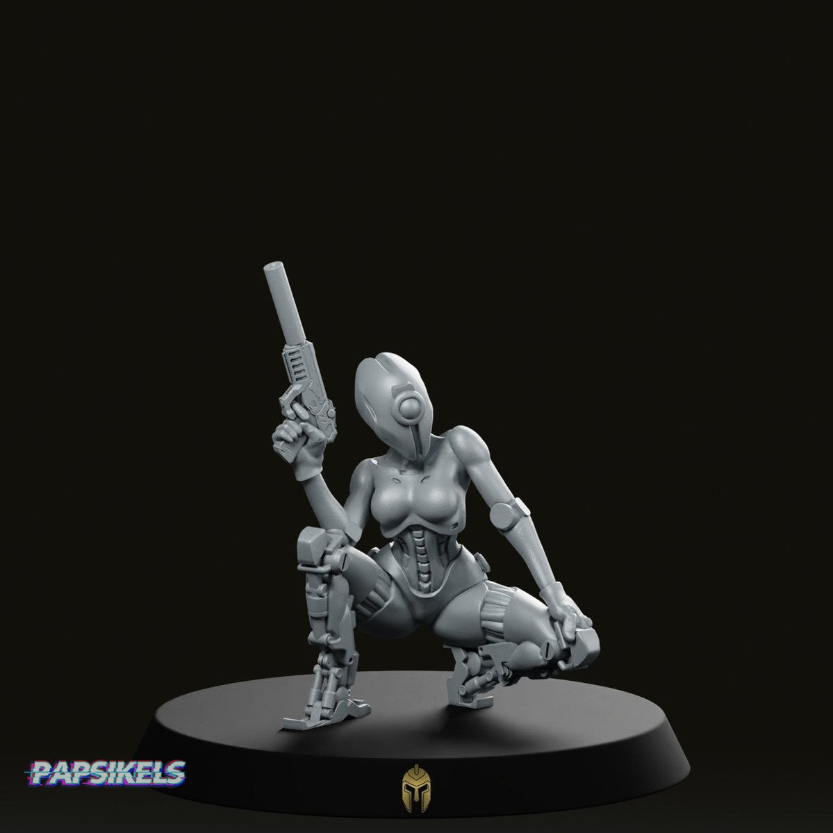 Sexy Droid Cyborg Agent A Miniature - We Print Miniatures -Papsikels Miniatures