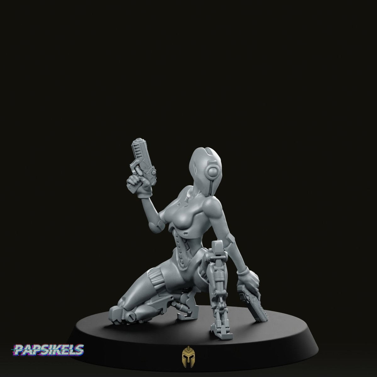 Sexy Droid Cyborg Agent C Miniature - We Print Miniatures -Papsikels Miniatures