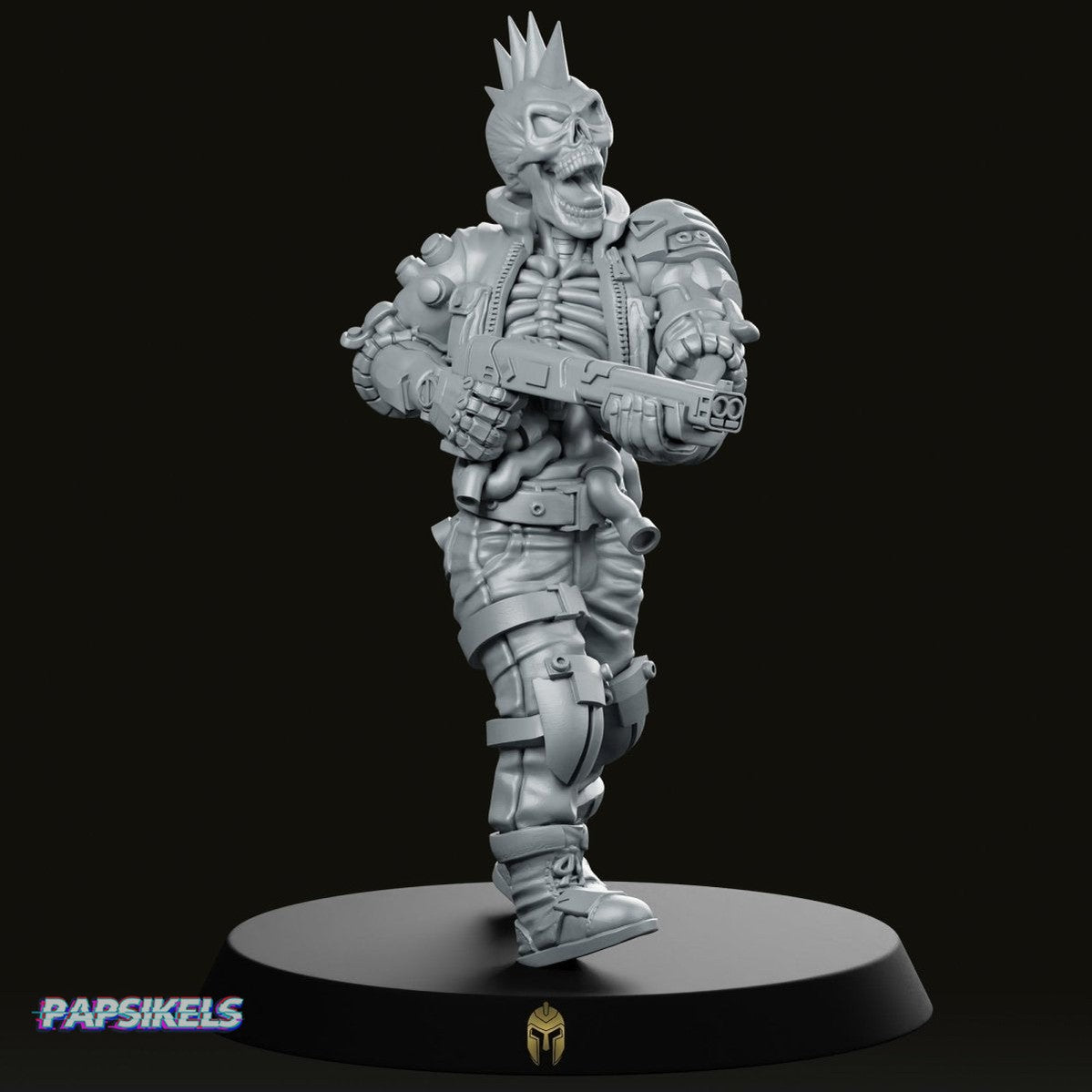 Skelepunk Alehandro Scifi Miniature - We Print Miniatures -Papsikels Miniatures