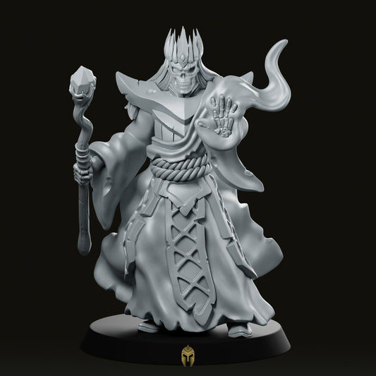 Skeleton Lich King Miniature - We Print Miniatures -DungeonDog