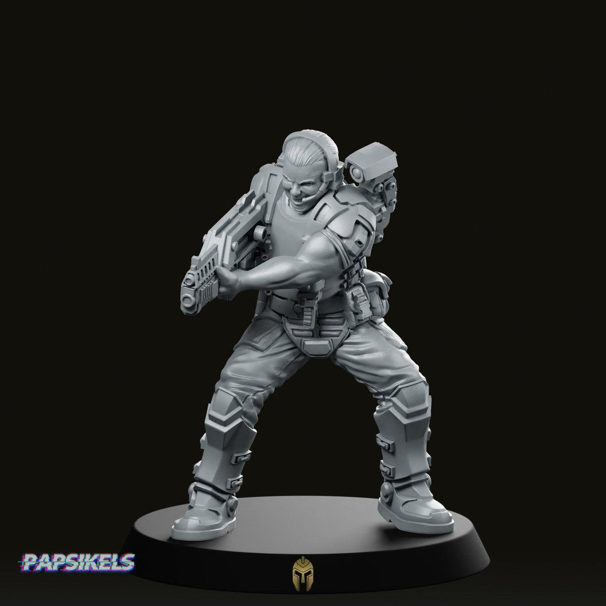 Solider Yoshua Wojnarwsky Scifi Miniature - We Print Miniatures -Papsikels Miniatures