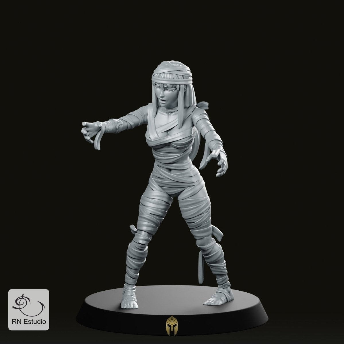 Undead Female Mummy 2 Miniature - We Print Miniatures -RN Estudio