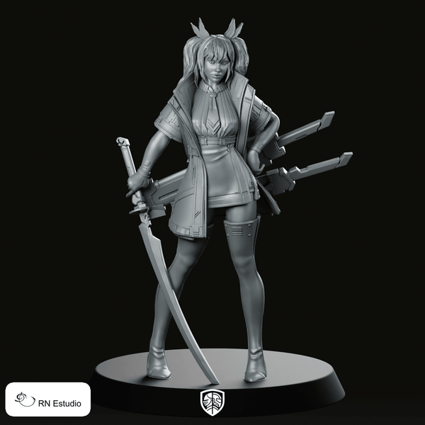Aria Kuroblade Miniature - We Print Miniatures