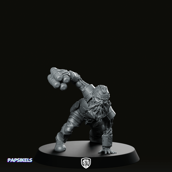 Cyber Dwarf Alchemist 2 Miniature - We Print Miniatures