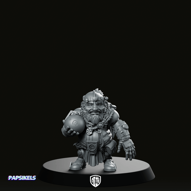 Cyber Dwarf Bomber 2 Miniature - We Print Miniatures