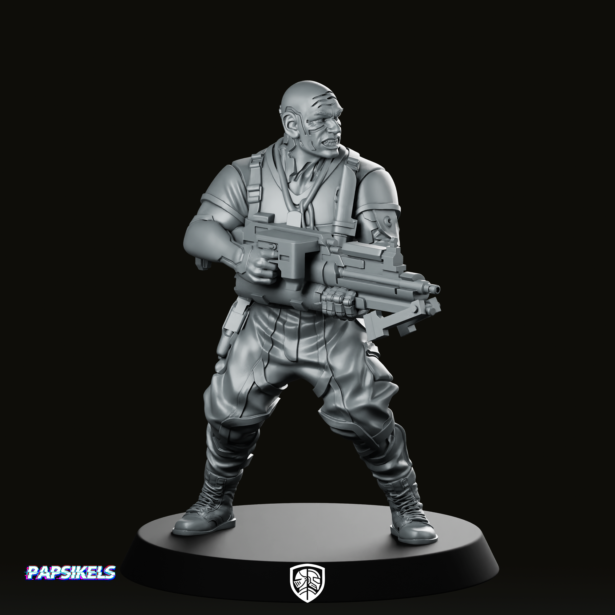 Cyberpunk Militia Gang Leader 1 Miniature