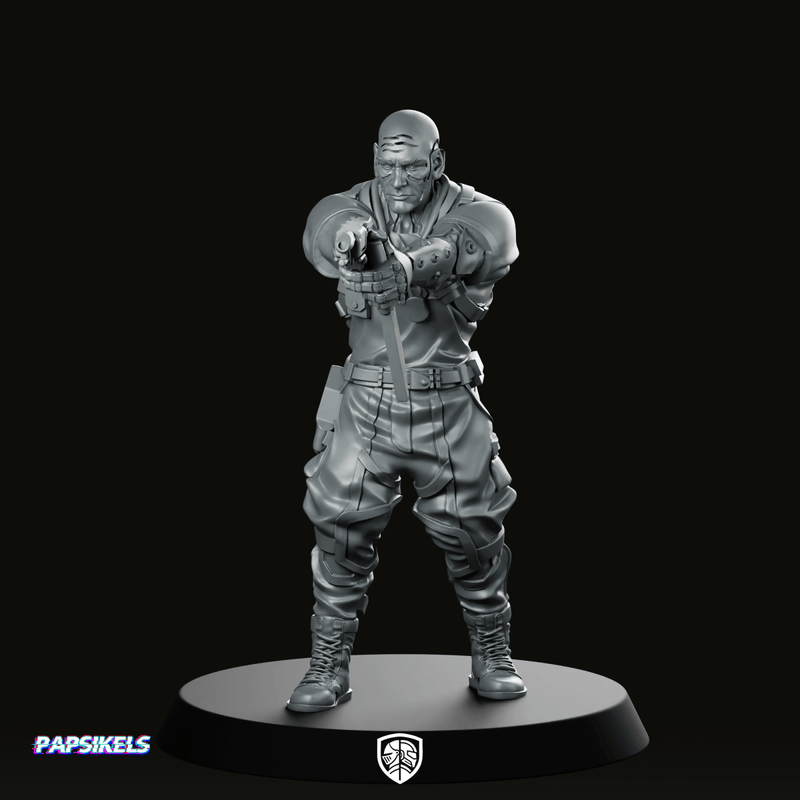 Cyberpunk Militia Gang Leader 2 Miniature - We Print Miniatures