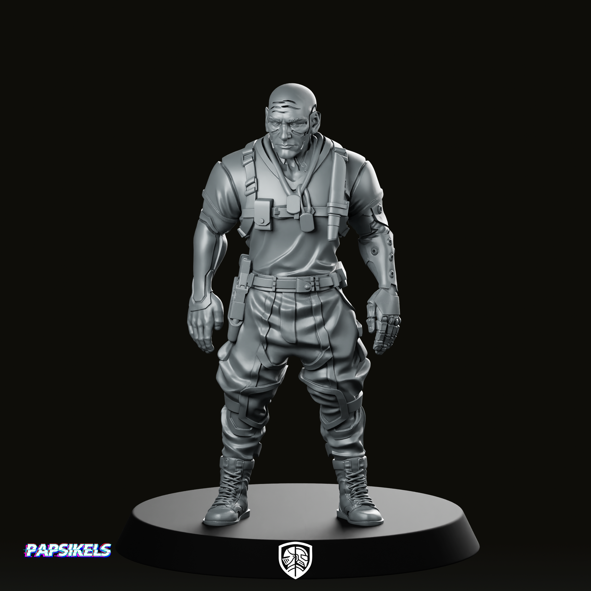 Cyberpunk Militia Gang Leader 4 Miniature