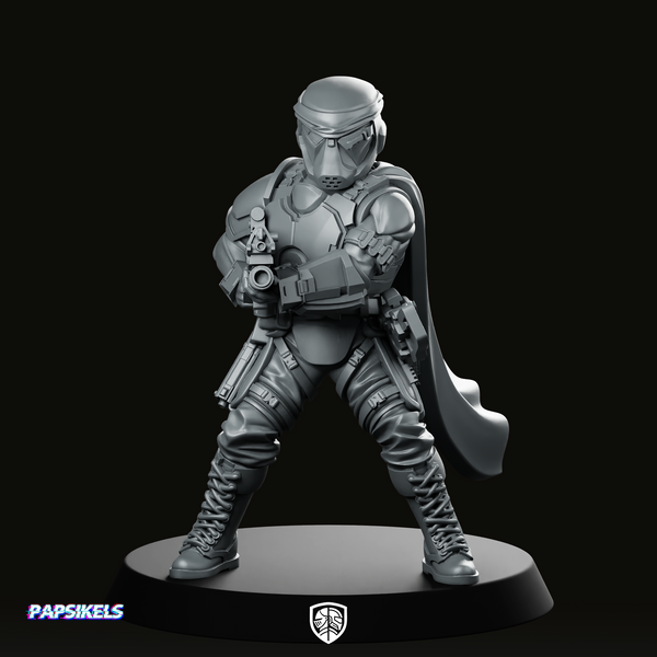 Democracy Trooper Rs20 Helljumper Captain Miniature Resin Sci-Fi