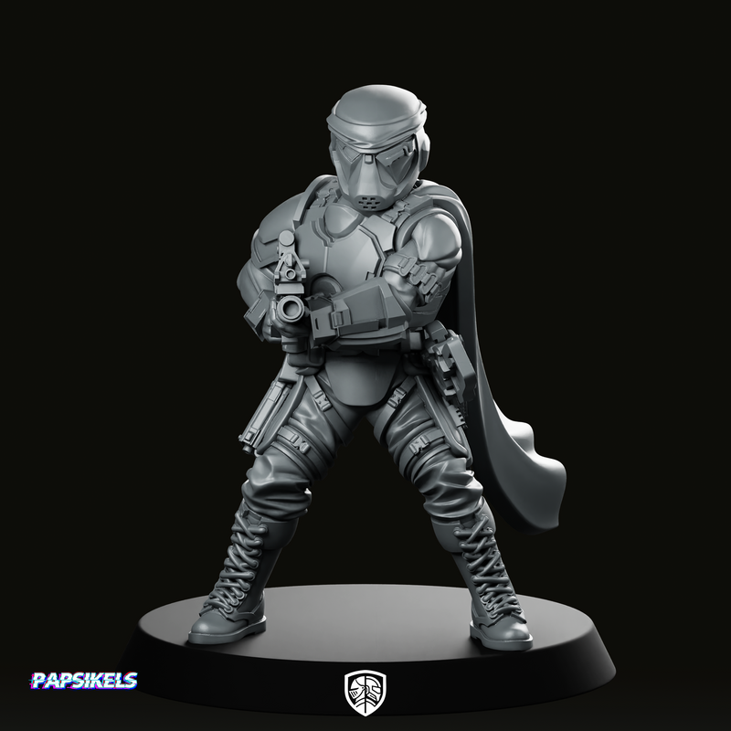 Democracy Trooper Rs20 Helljumper Captain Miniature Resin Sci-Fi