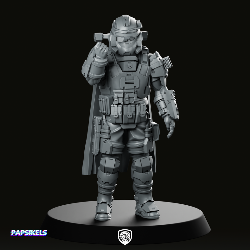 Democracy Trooper Rs40 Helljumper Salute Miniature