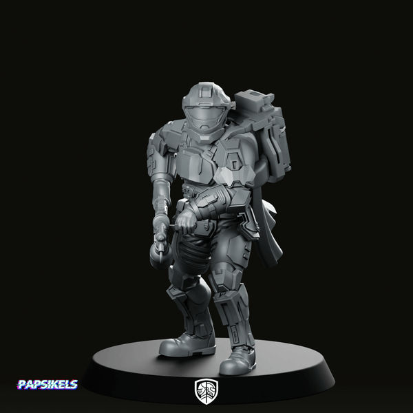 Democracy Troopers Recon Helljumper Flamethrower Miniature - We Print Miniatures