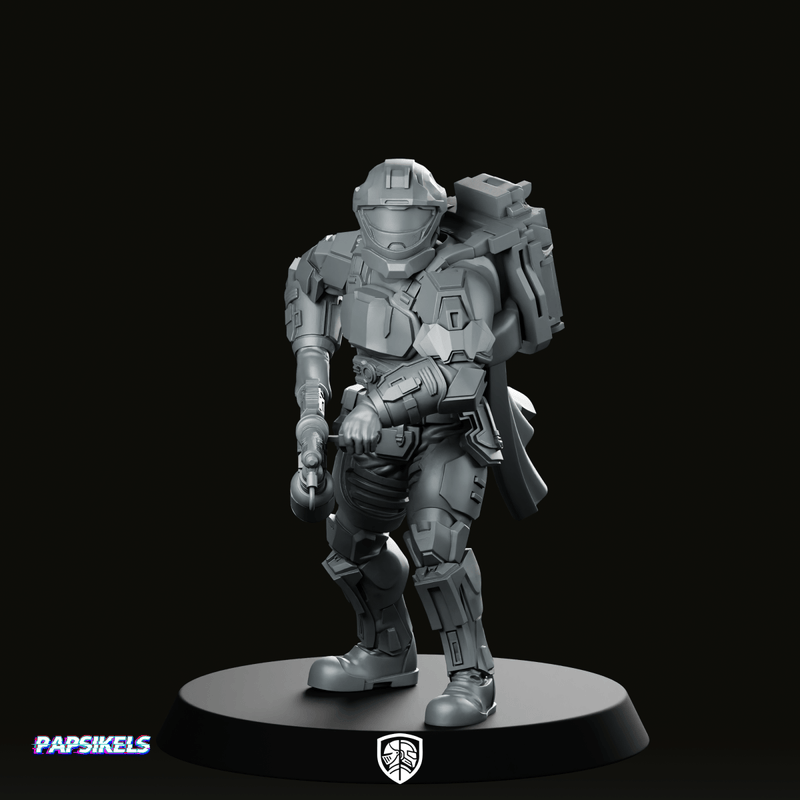 Democracy Troopers Recon Helljumper Flamethrower Miniature - We Print Miniatures