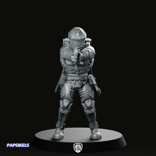 Democracy Troopers Recon Helljumper Sergeant Miniature - We Print Miniatures