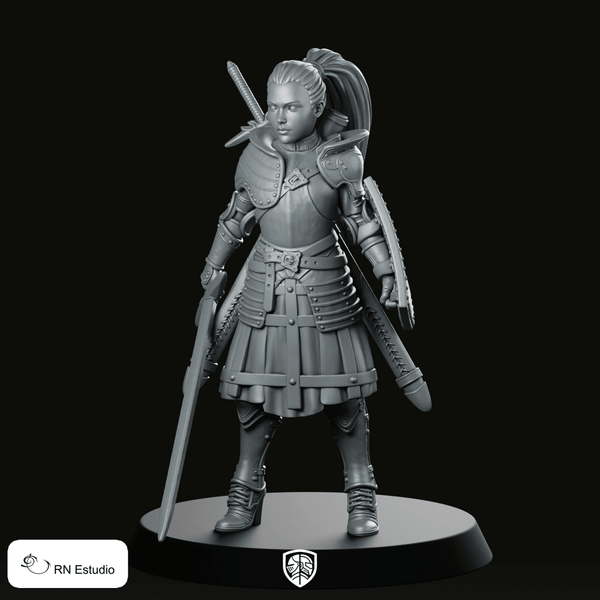 Elara Shieldbane 32 Miniature - We Print Miniatures
