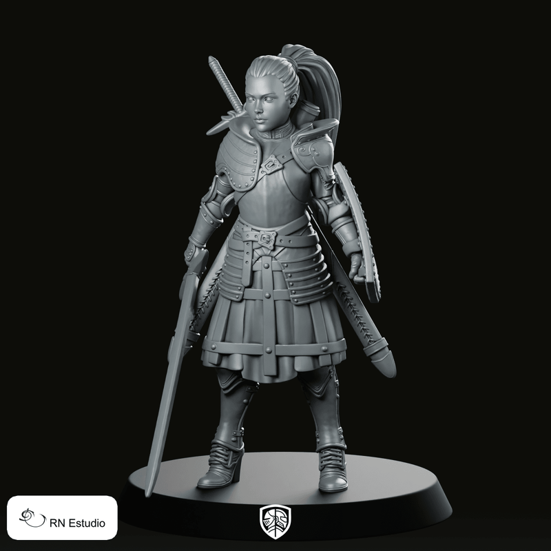 Elara Shieldbane 32 Miniature - We Print Miniatures