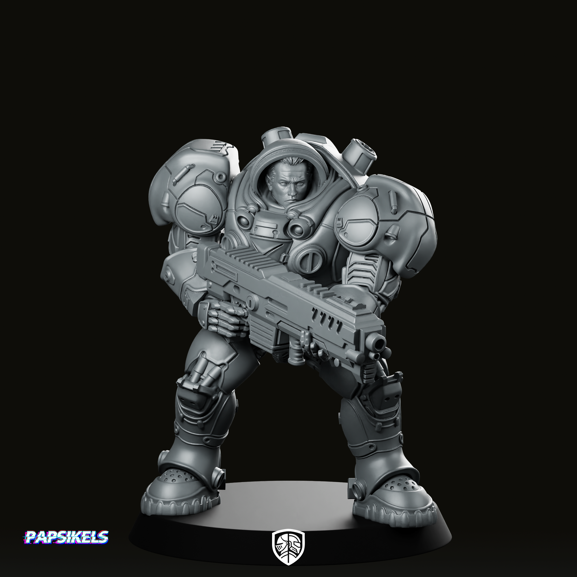 Human Power Armour Suit Space Marine Arnie Miniature