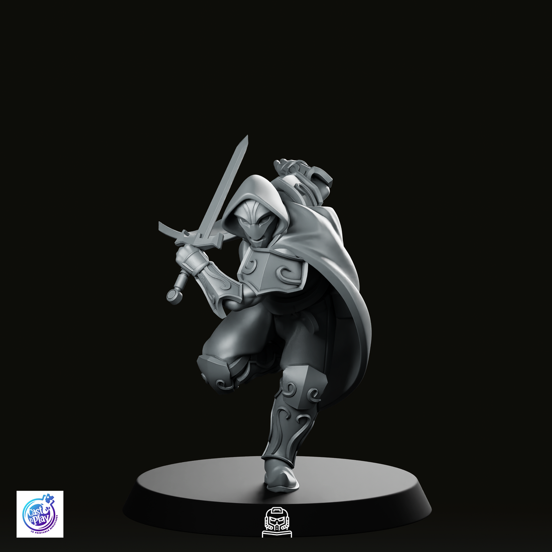 Swinging His Blade Miniature