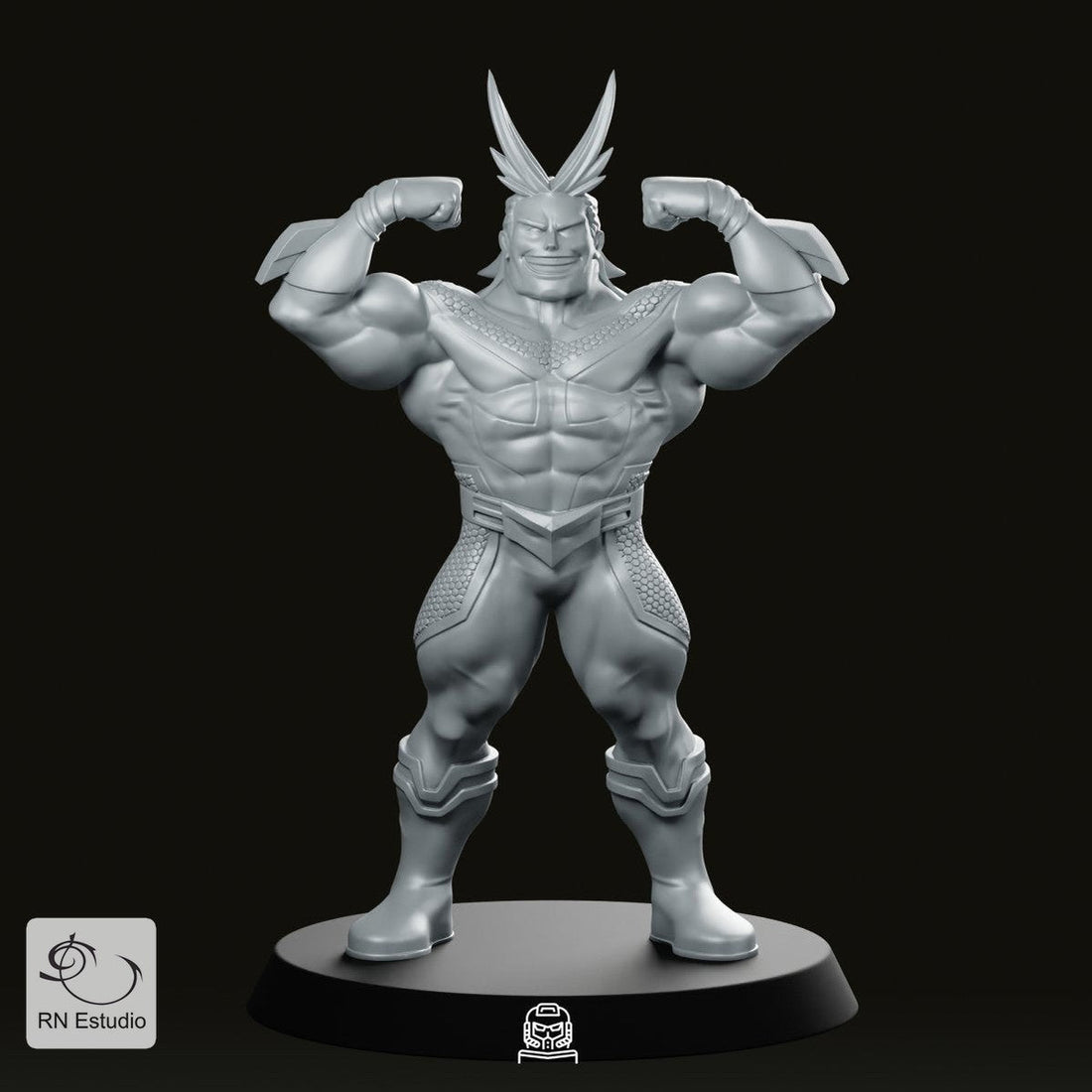 All Might Miniature – A Towering Force of Brute Strength - We Print Miniatures