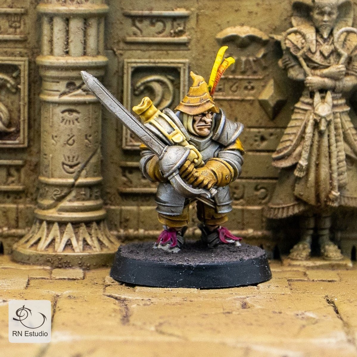 Battle-Hardened Fighter – Edwin Warrior Fantasy Miniature for Tabletop RPGs - We Print Miniatures