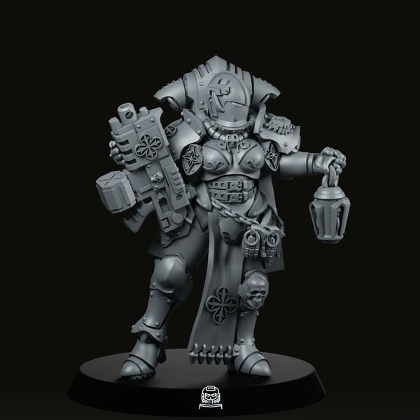Battle Nun 2 Front Miniature - We Print Miniatures