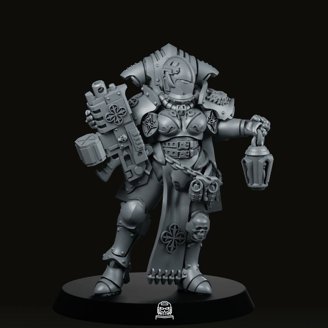 Battle Nun 2 Front Miniature - We Print Miniatures