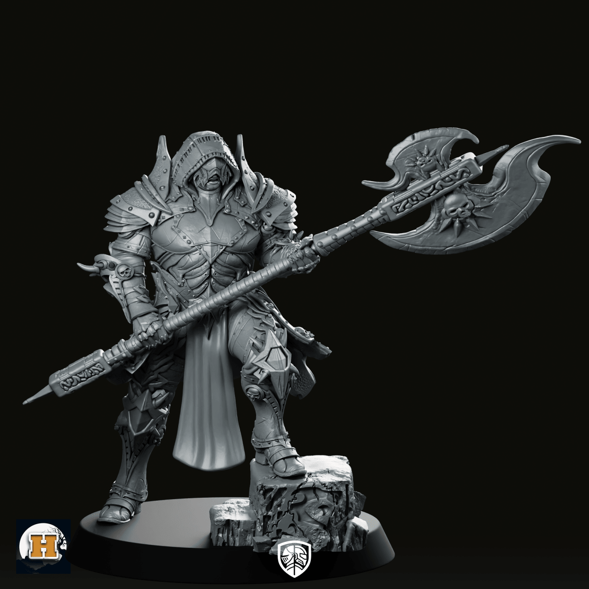 Black Knight Axe  Miniature - We Print Miniatures