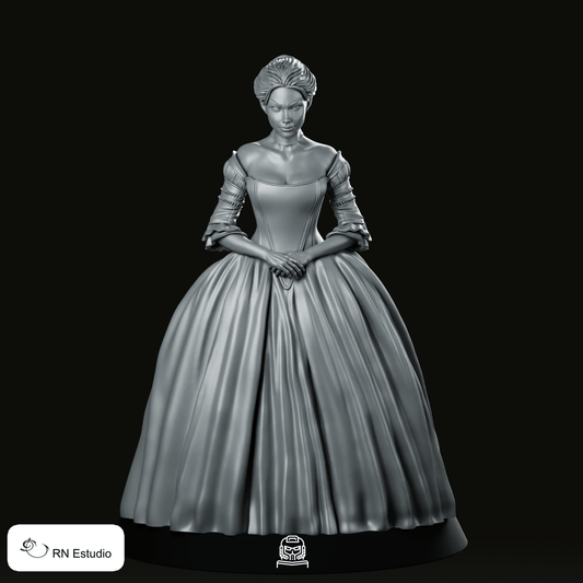 Claire Fraser Scottish Time Traveller Miniature - We Print Miniatures