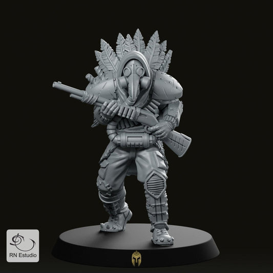 CrowEye Wasteland Bounty Hunter – Fantasy Miniature for Dungeons and Dragons and Tabletop RPGs - We Print Miniatures