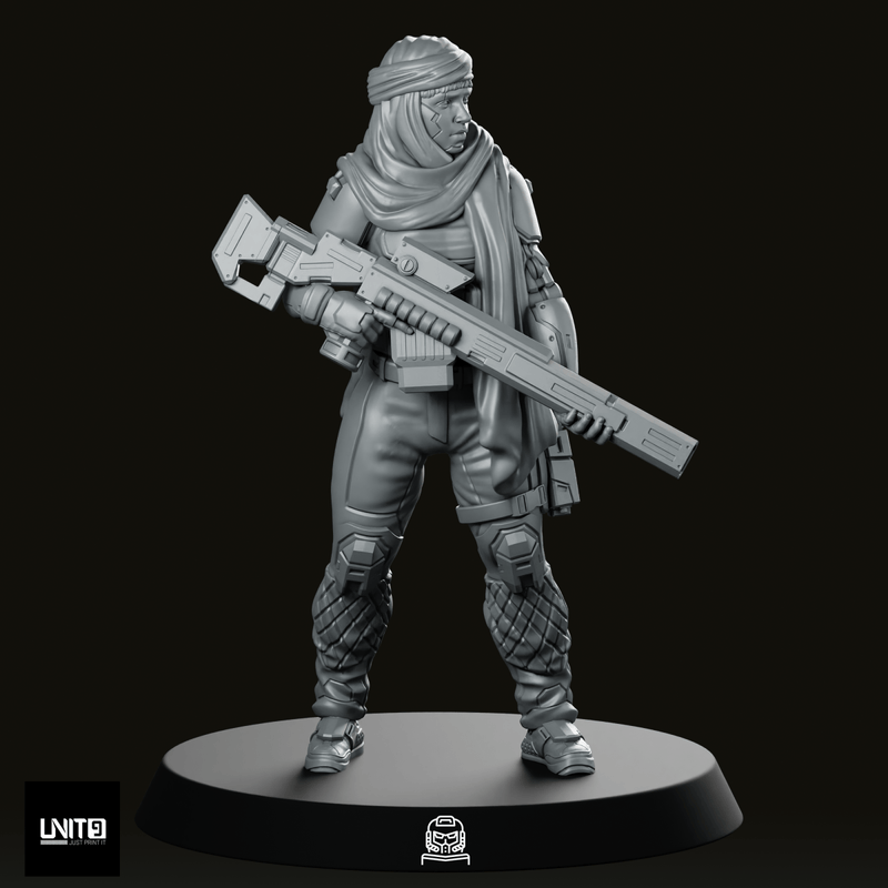 Dalia Al  Basir Pose1 Miniature - We Print Miniatures