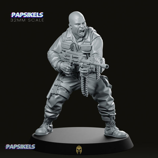 Dax Bracken with LMG – The Loose Cannon of Sci-Fi Tabletop Wargames - We Print Miniatures