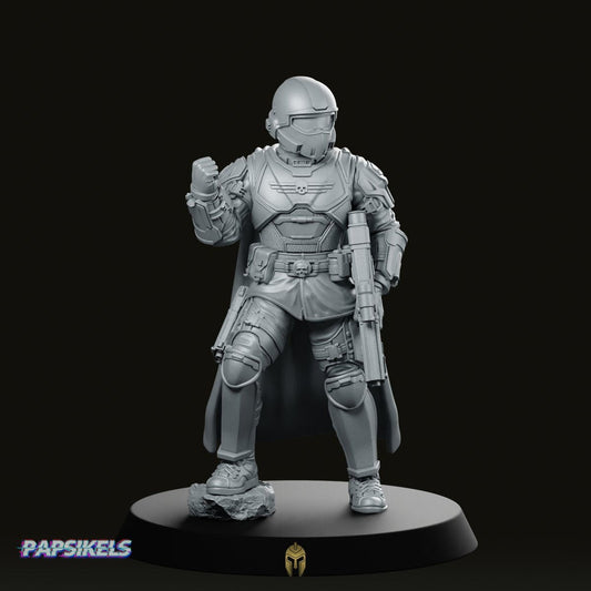 Democracy Trooper Helljumper A1 – Sci-Fi Miniature for Tabletop Wargames - We Print Miniatures