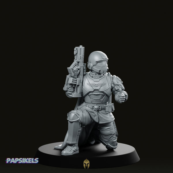 Democracy Trooper Helljumper A5 – Stealth Operative Sci-Fi Miniature - We Print Miniatures