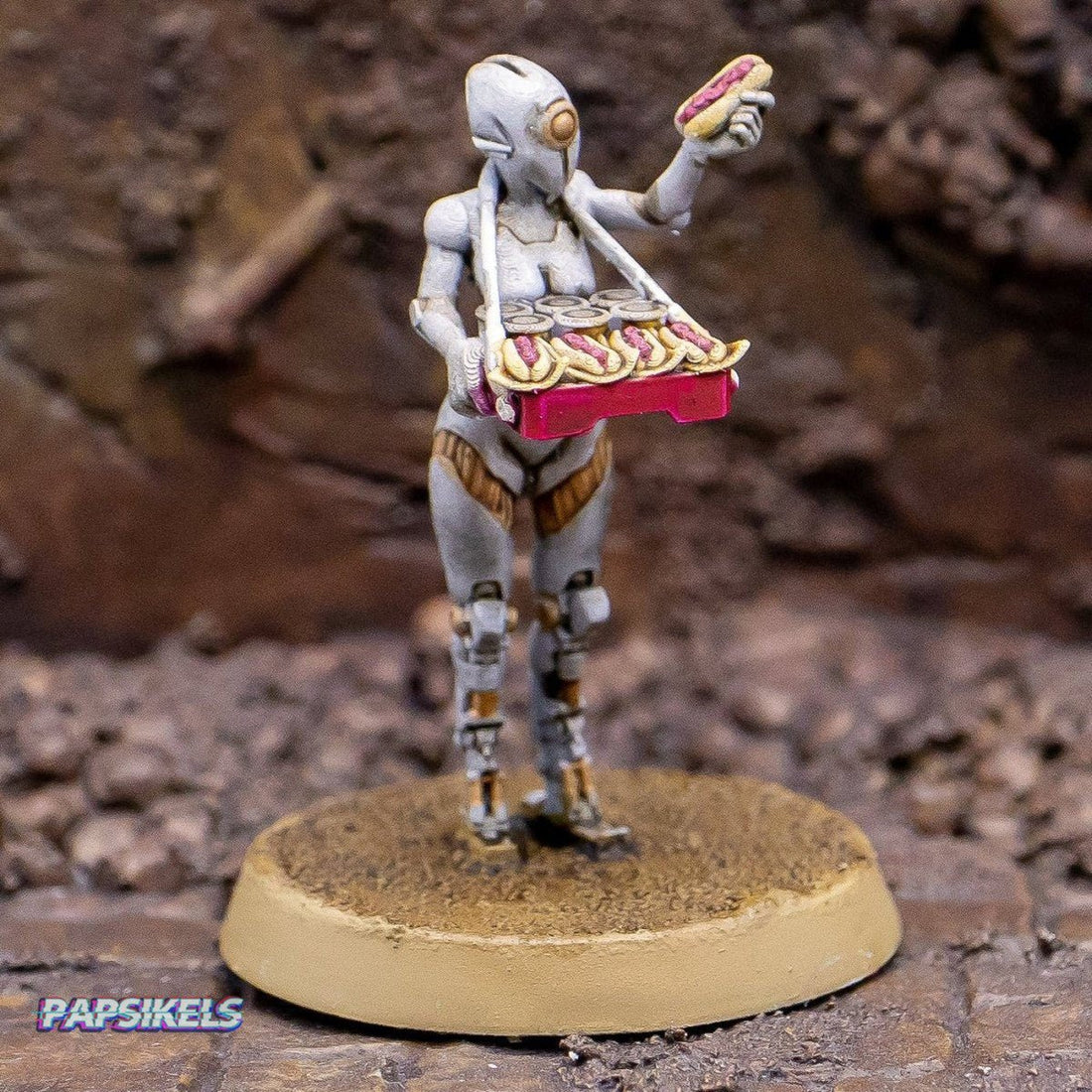Droid Vendor – A Quirky Cyberpunk Miniature for Sci-Fi Tabletop Games - We Print Miniatures