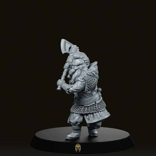 Dwarf Gawli Fighting LOTR Miniature - We Print Miniatures