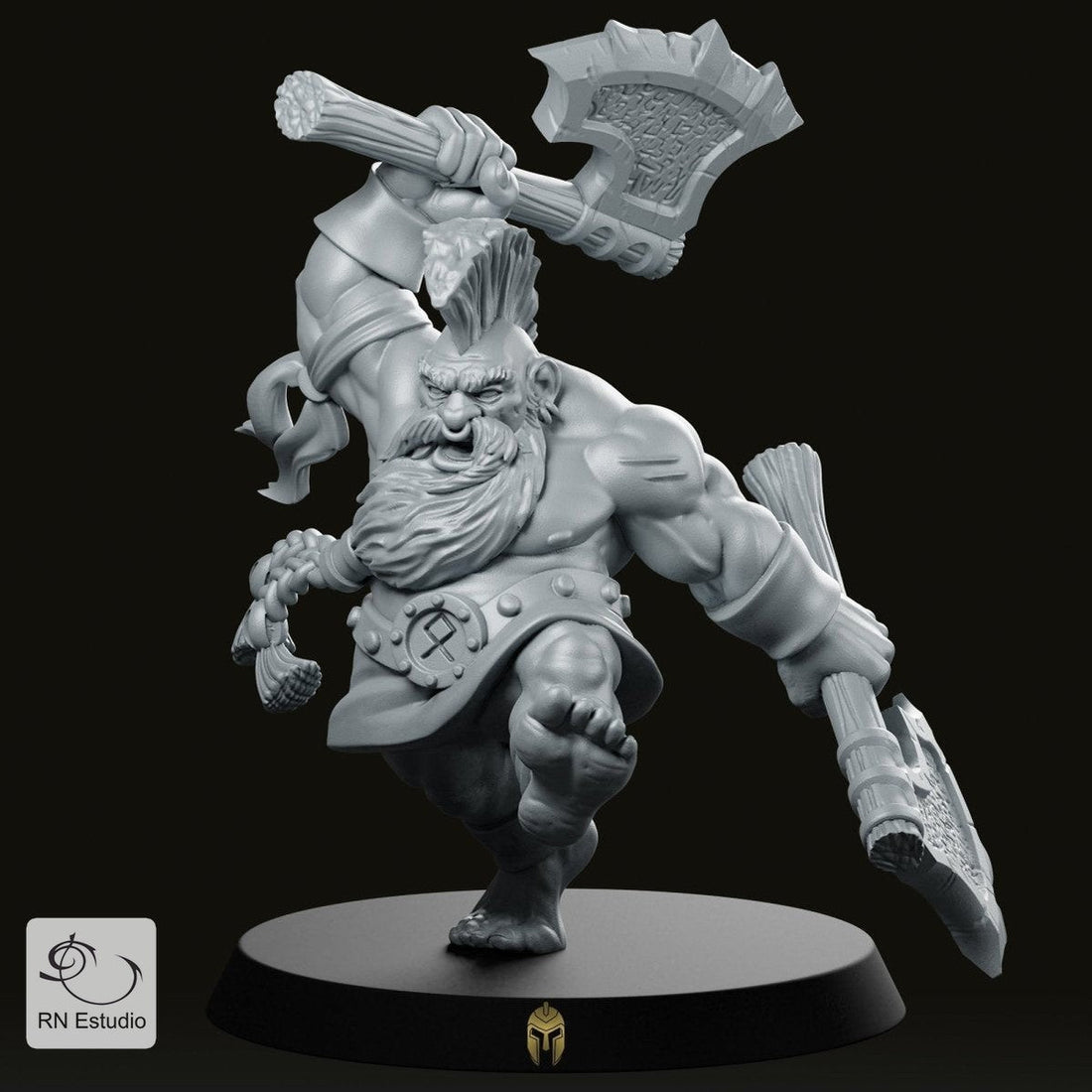 Dwarf Slayer Orny LOTR – Fearsome Fantasy Miniature for D&D and Tabletop RPGs - We Print Miniatures