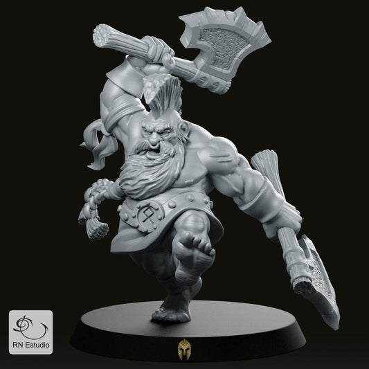 Dwarf Slayer Orny LOTR – Fearsome Fantasy Miniature for D&D and Tabletop RPGs - We Print Miniatures