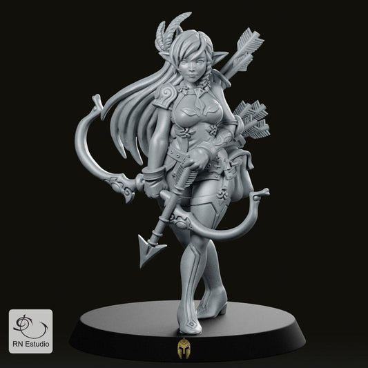 Elf Archer Elaina a deadly and elegant fantasy miniature - We Print Miniatures