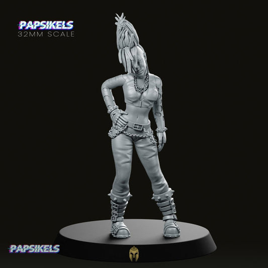 Fearless &amp; Fashionable – Nadine Ilustre Cyberpunk Miniature for Sci-Fi RPGs - We Print Miniatures