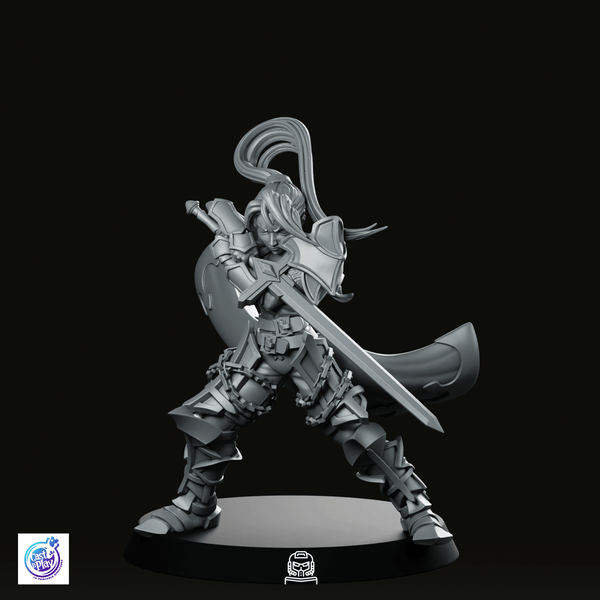 Fighter Posing Miniature - We Print Miniatures