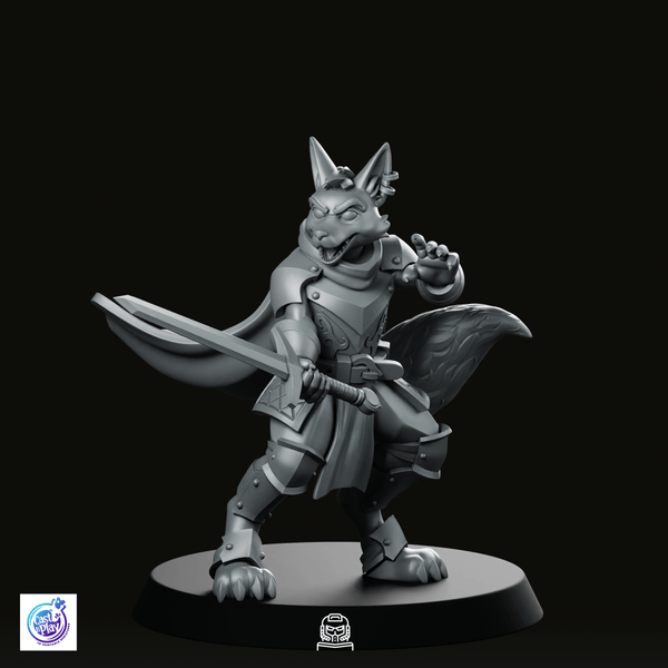Foxfolk Paladin Miniature - We Print Miniatures
